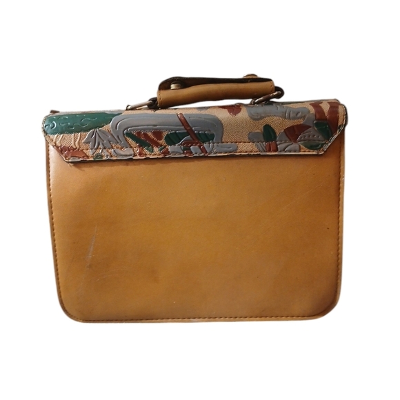 Princess R Vintage Egyptian Leather Handbag Top Handle Briefcase - Picture 6 of 16